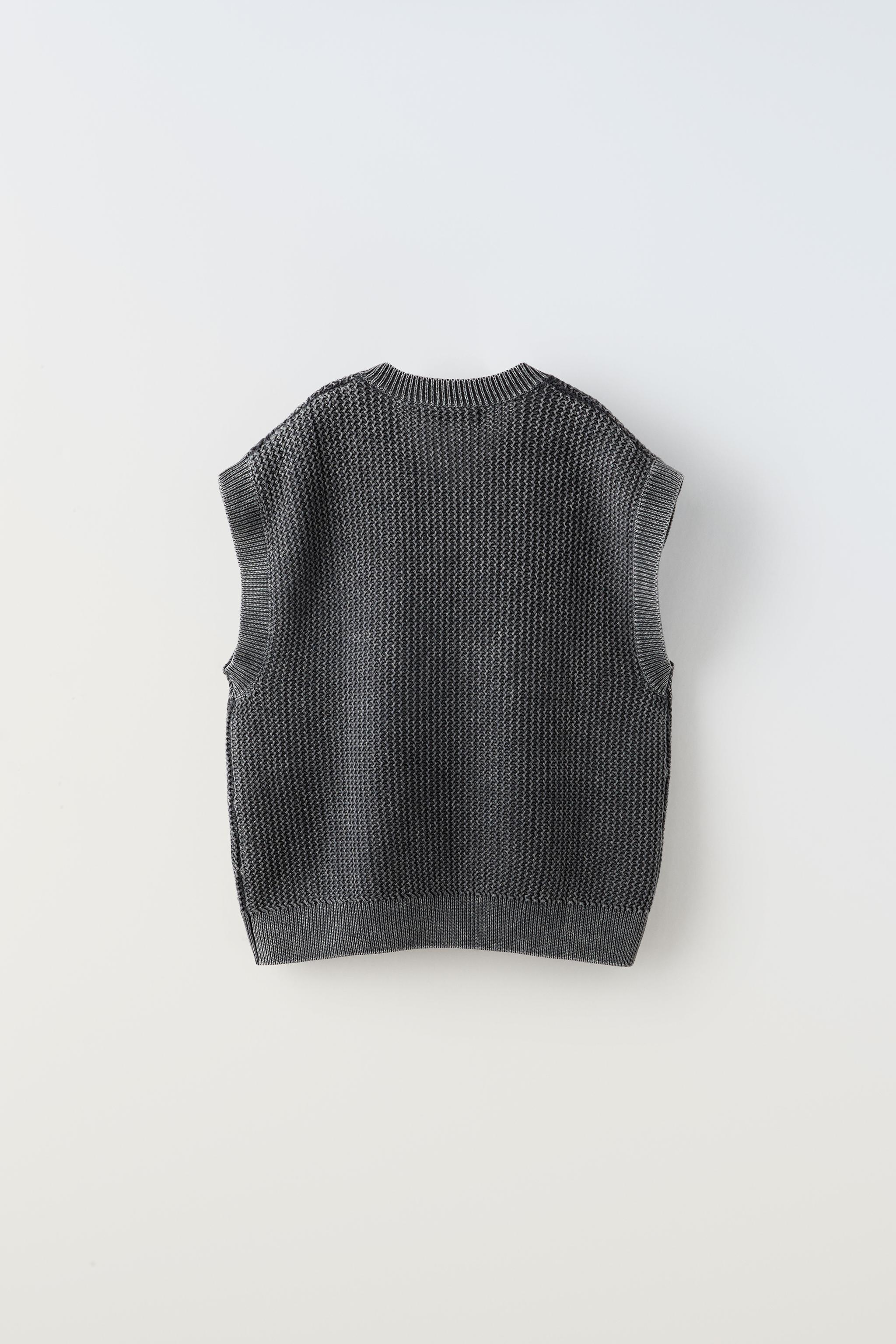 OVERDYE KNIT VEST - Gray | ZARA United States