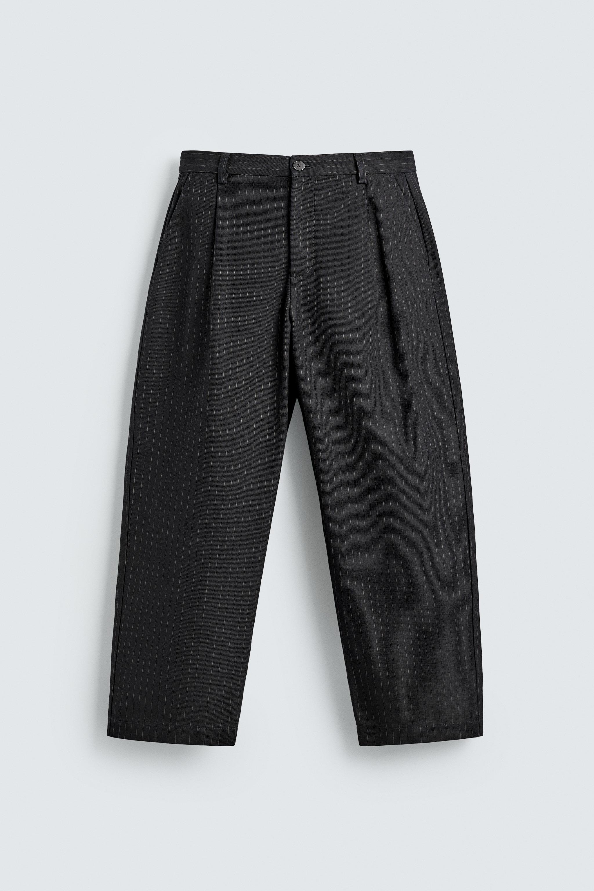 PANTALON COUPE DÉCONTRACTÉE À RAYURES