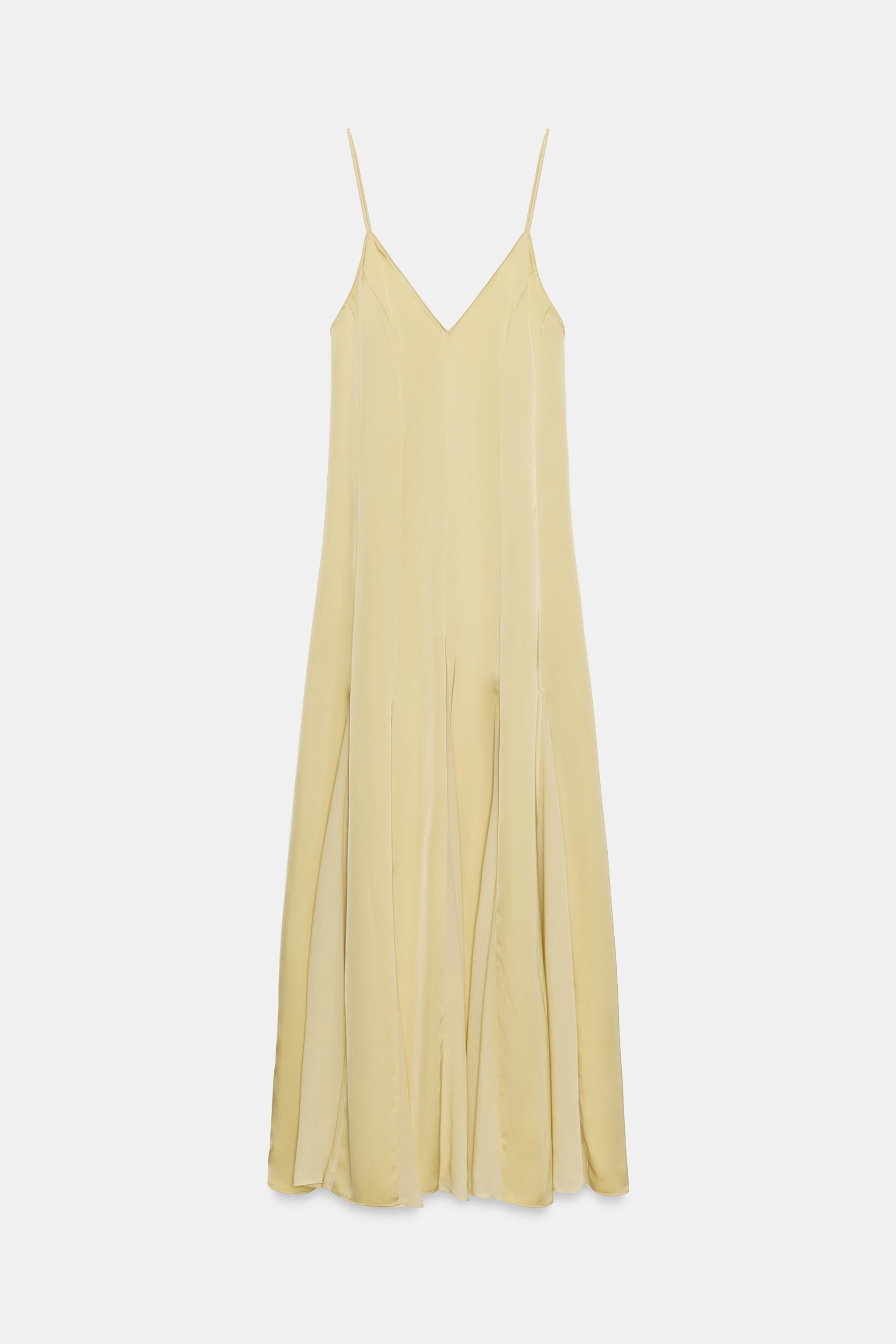 COMBINATION SLIP DRESS - Pastel yellow | ZARA United States