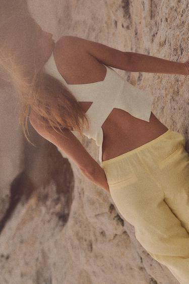 FLOWING TROUSERS - Light yellow by Zara - Image 4