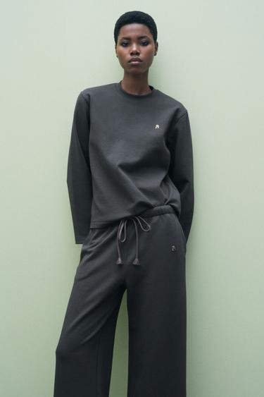 COTTON SWEATSHIRT - Dark grey by Zara - Image 0