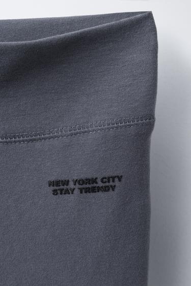 LEGGING FLARE INSCRIPTION - Bleu de Zara - Image 2