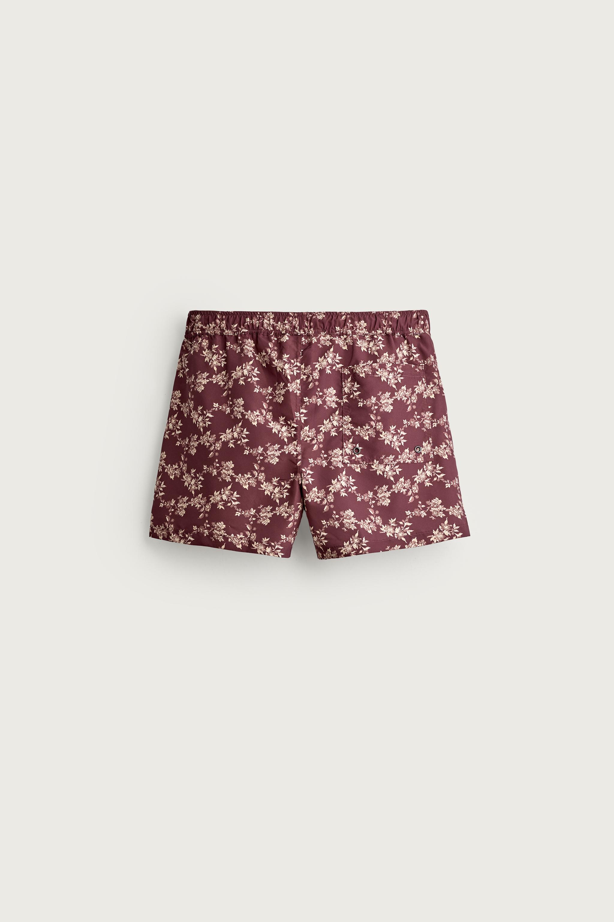 Zara Flwr Prnt Swm Shrt görsel 8