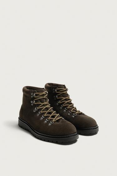 LEATHER HIKING BOOTS — Brown 2