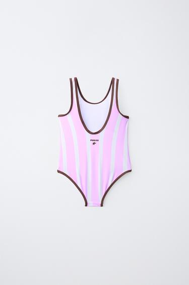 6-14 ANS/ MAILLOT DE BAIN RAYURES PUKAS SURF - Rose de Zara - Image 1