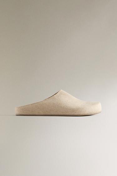 SABOT LIN MINIMALISTE - Blanc écru de Zara - Image 1