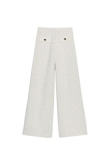 PANTALÓN ESTRUCTURA - Crudo de Zara