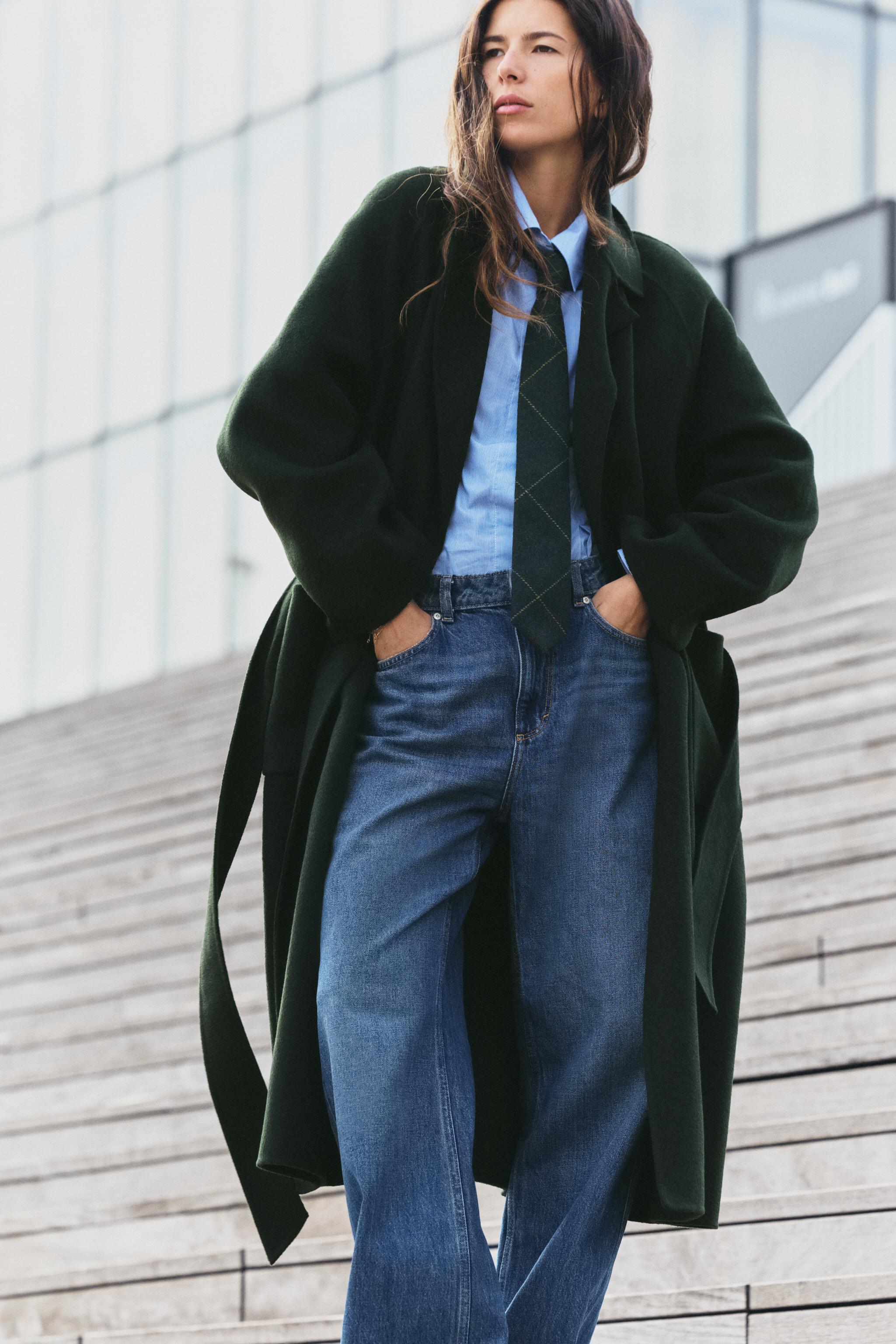 Wool Belted Coat by Zara