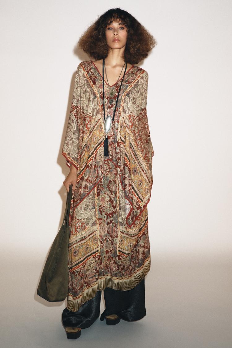 VESTIDO KAFTÁN PAISLEY ZW COLLECTION Estampado ZARA España