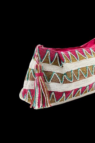 BOLSO RECTANGULAR TRENZADO - Multicolor de Zara