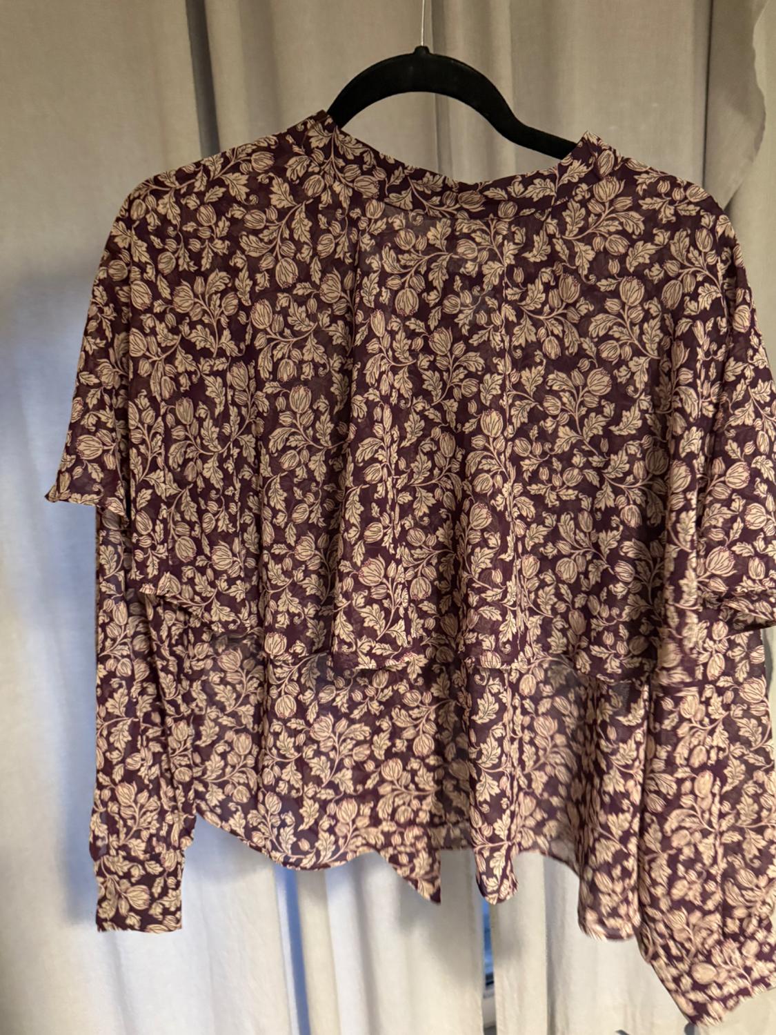 PRINTED BLOUSE WITH BOW - Image 3