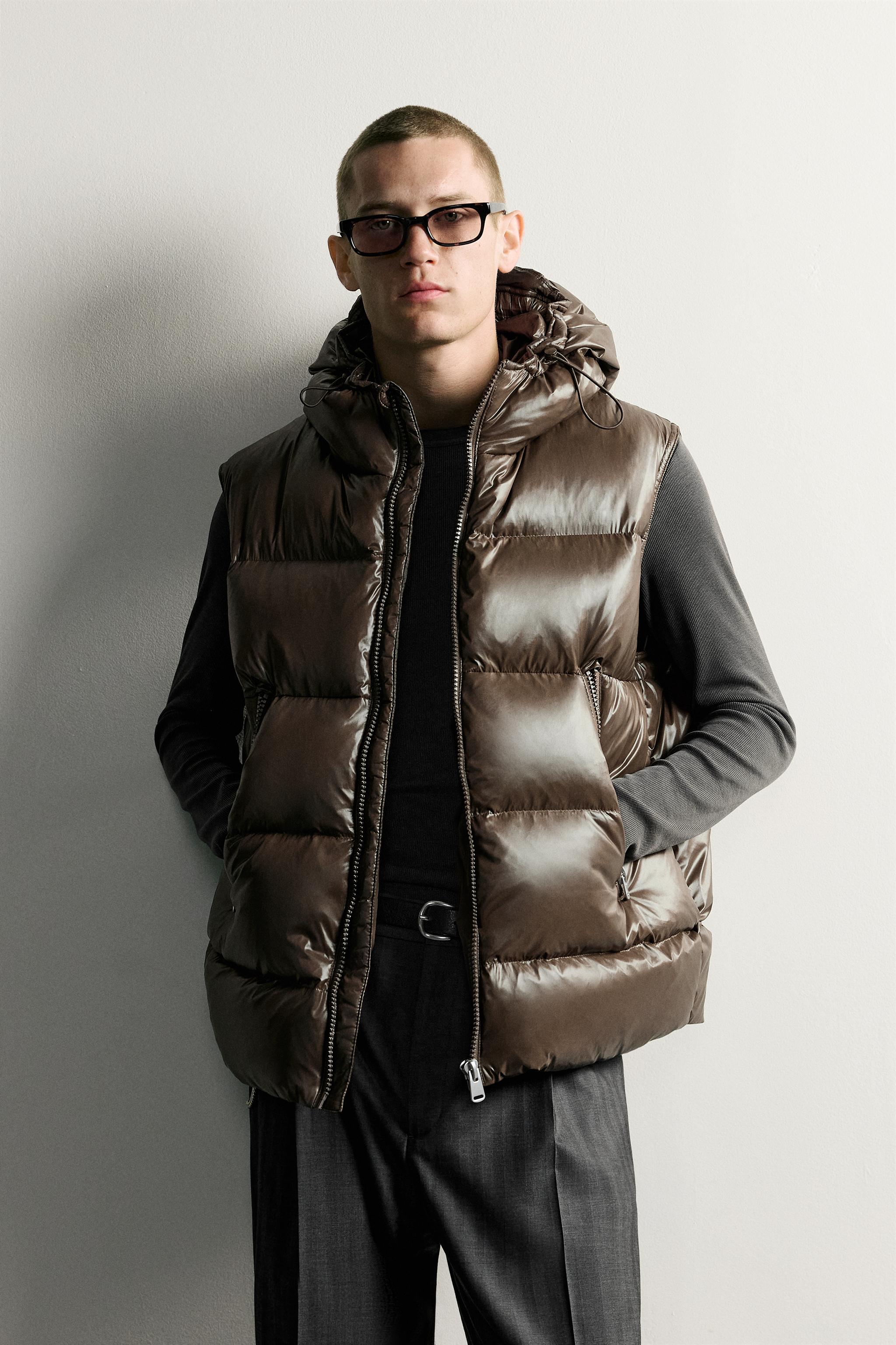 ダウン 60%・フェザー 40% 撥水加工ベスト - オークル | ZARA Japan / 日本