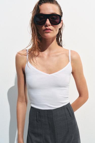 VEST TOP - White by Zara