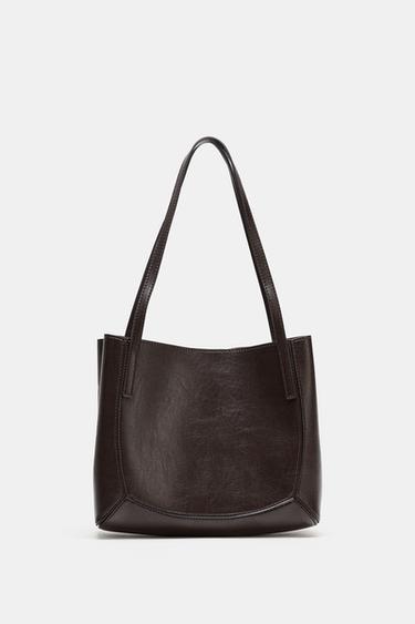 TOTE BAG WITH DETAILS - Brown by Zara