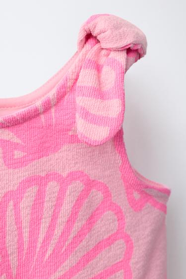 T-SHIRT NŒUDS COQUILLAGES FLUO - Rose fluo de Zara - Image 2