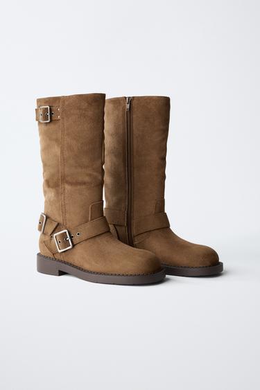 BOTTES À BOUCLES - Marron de Zara - Image 1