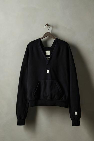 WASHED HOODIE X SR_A - Black by Zara