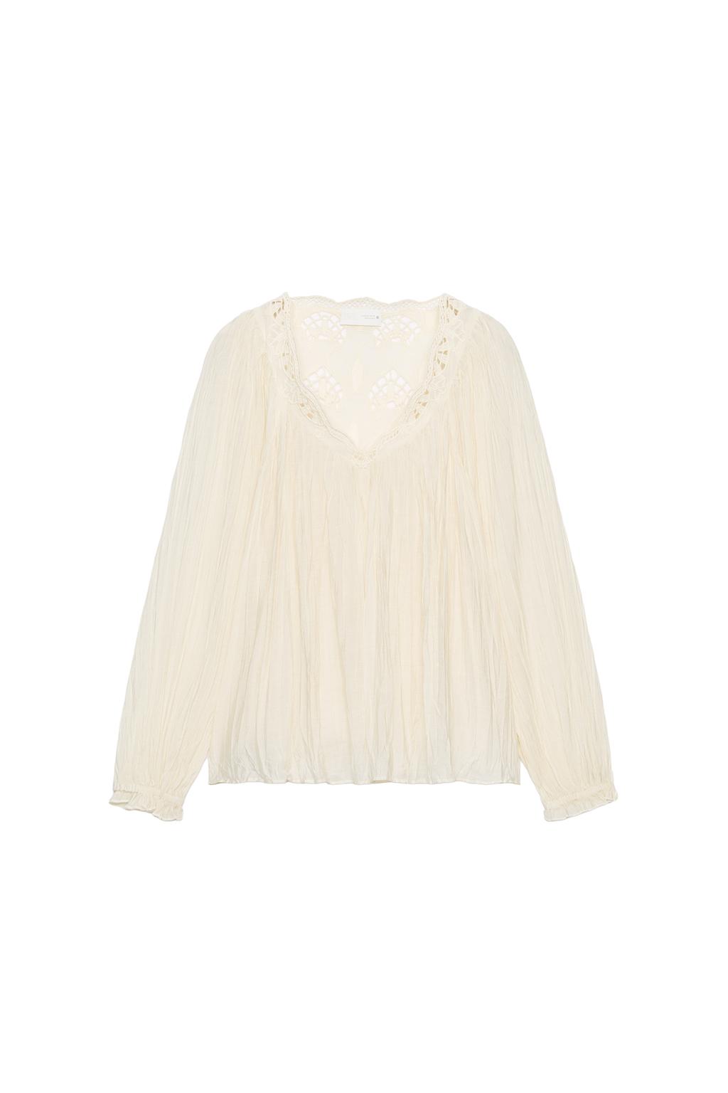 ZW COLLECTION EMBROIDERED CRINKLE BLOUSE - image 3