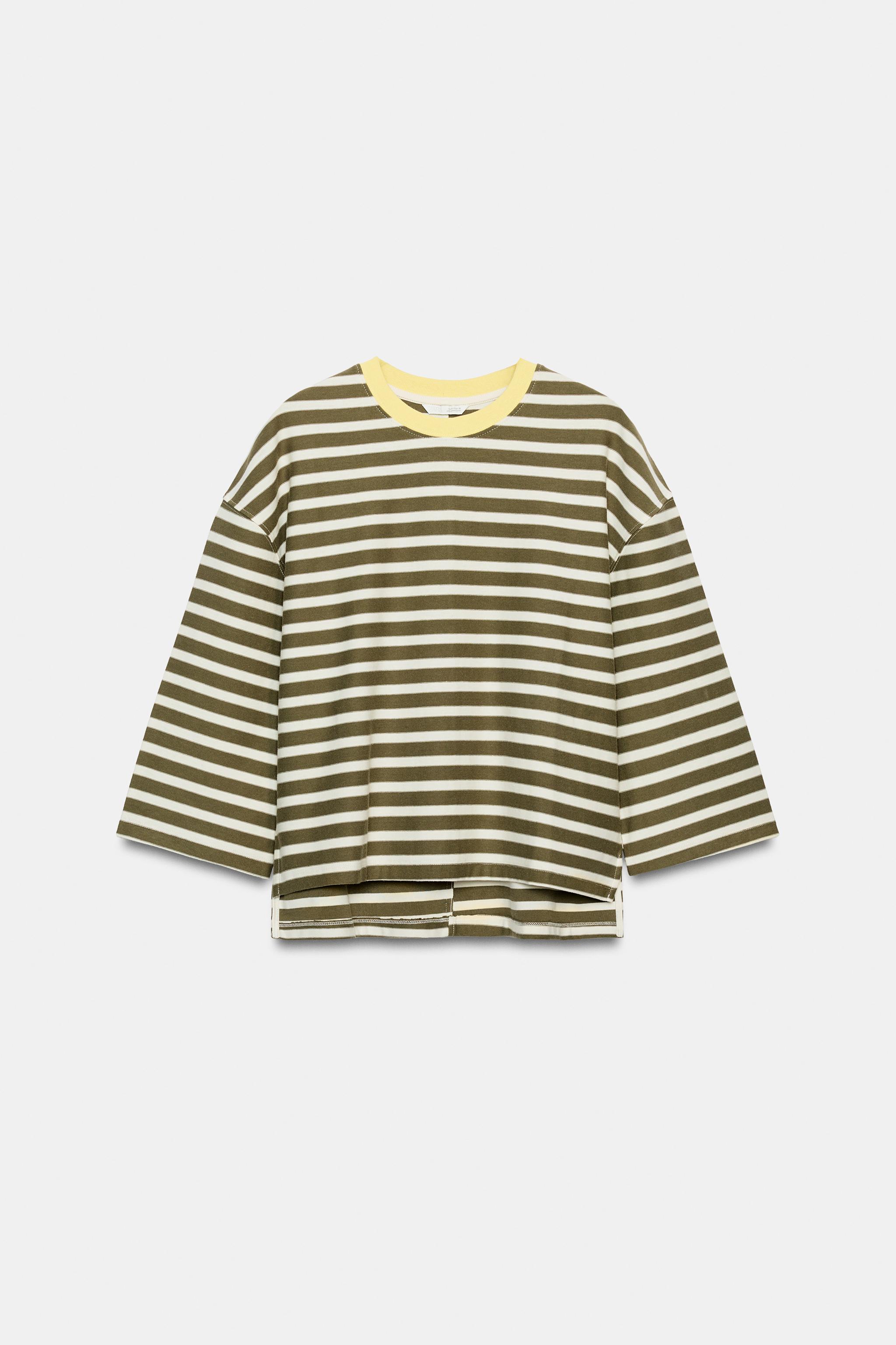 CONTRAST STRIPE T-SHIRT
