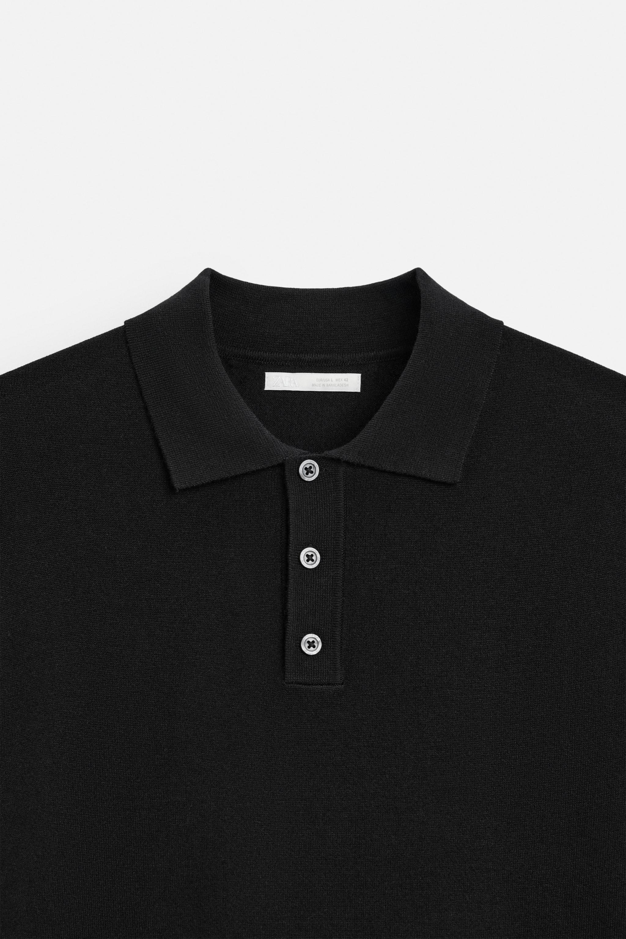 VISCOSE BLEND KNIT POLO SHIRT