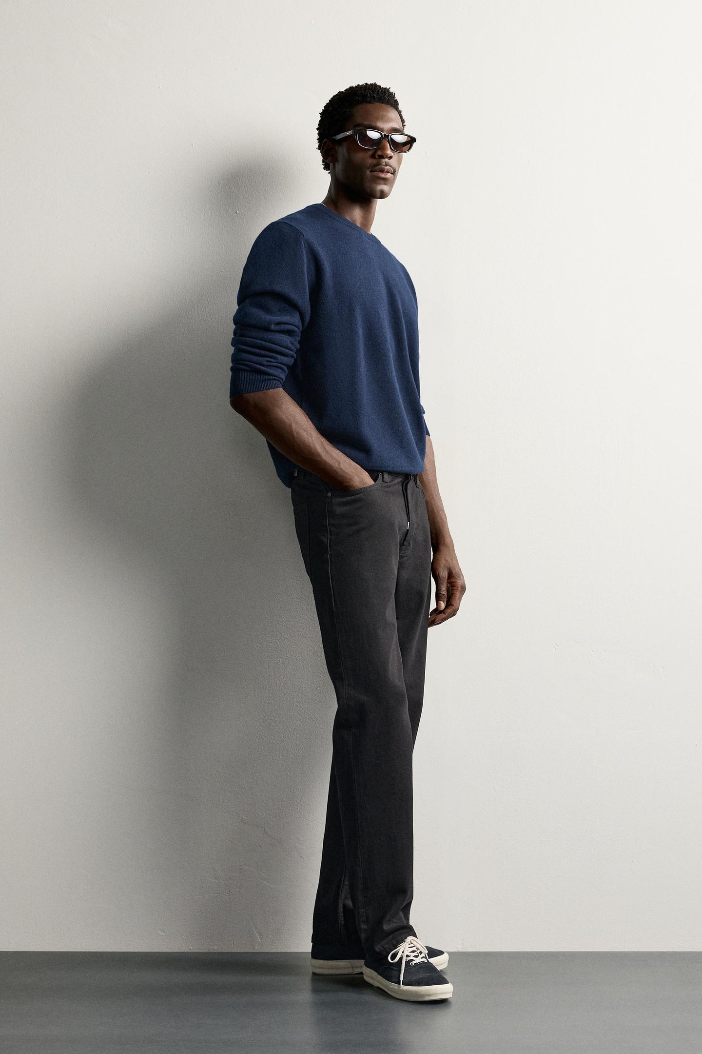 Мужские джинсы Zara Regular Fit, цвет: Шоколадный коричневый — фото 4