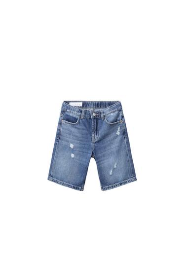 JEANS-BERMUDASHORTS MIT SCHRIFTZUG - Blau von Zara - Bild 0