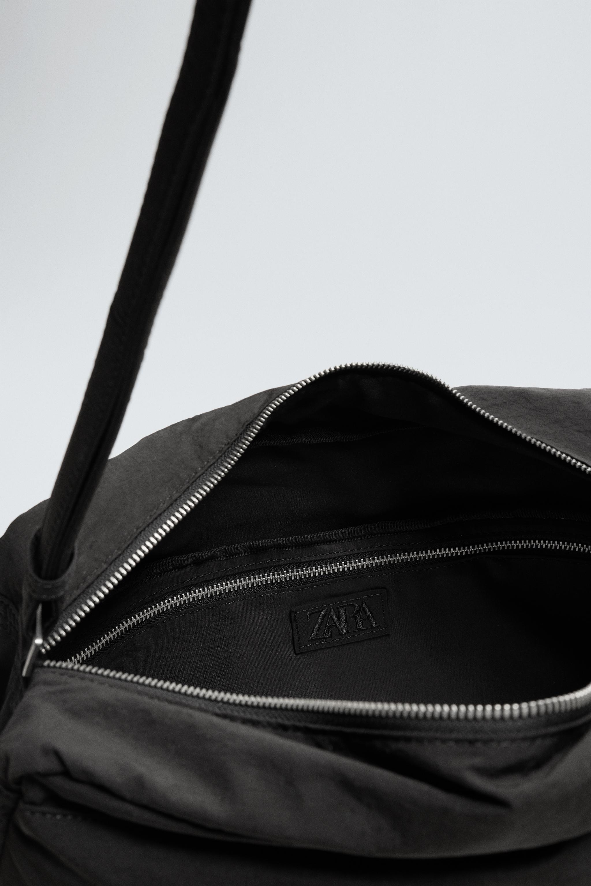 マルチポケット ナイロン クロスボディバッグ - ブラック | ZARA Japan