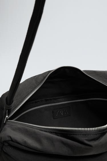 MULTI-POCKET NYLON CROSSBODY BAG - Black by Zara - Image 3