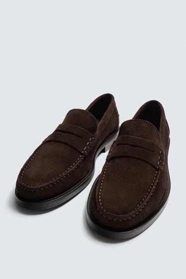 LIMITED EDITION SPLIT SUEDE LOAFERS - Brown by Zara - Image 1
