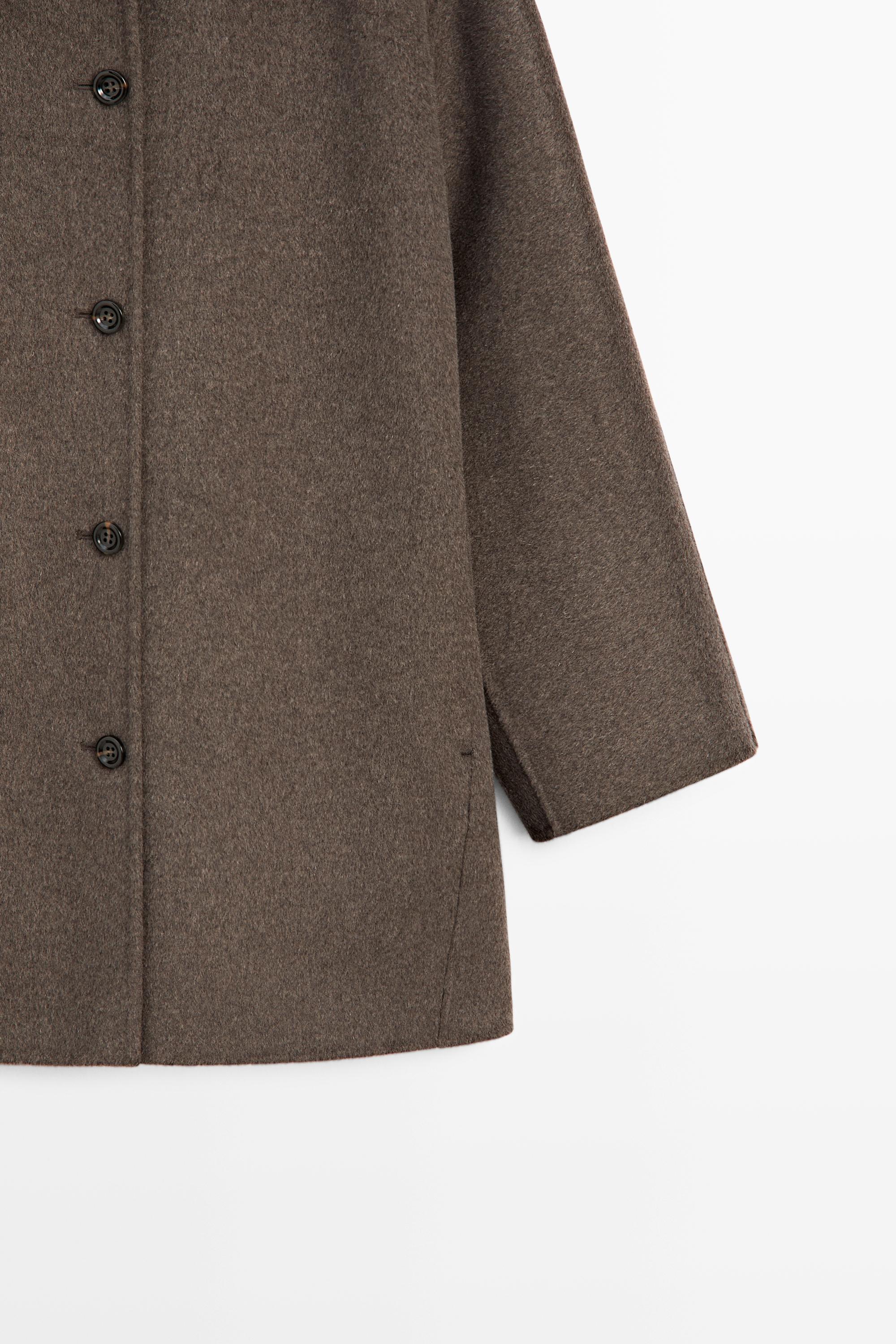 Manteau en mélange de laine chinée