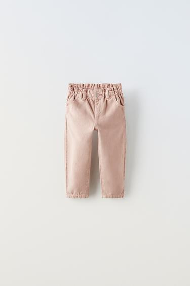 БРЮКИ PAPERBAG — ПУДРОВО-РОЗОВЫЙ от Zara — изображение 0