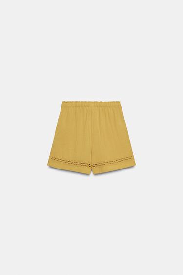 SHORT BIMATIÈRE ENTRE-DEUX - Moutarde de Zara - Image 4