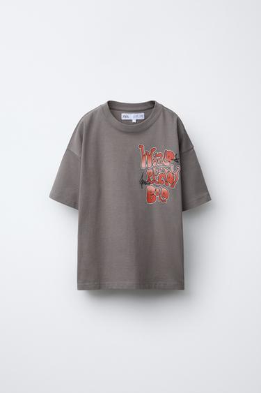 CAMISETA ESTAMPADO GRAFFITI - Gris de Zara - Imagen 0