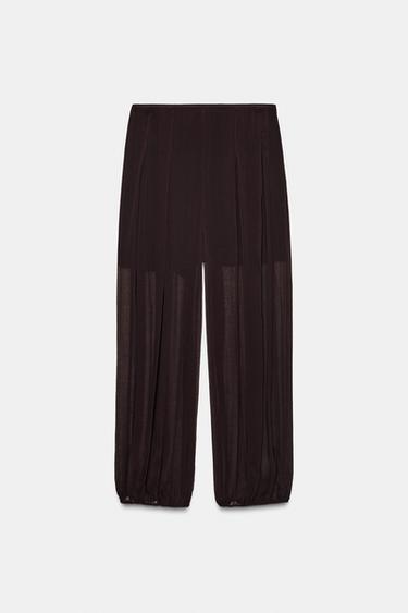 CALÇA BAFO ZW COLLECTION - Marrom-escuro da Zara