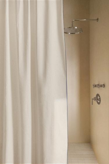 OVERLOCK SHOWER CURTAIN - Blue by Zara