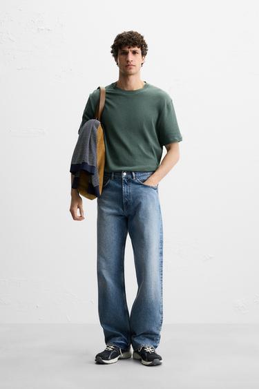 BASIC KNIT T-SHIRT - Greenish by Zara