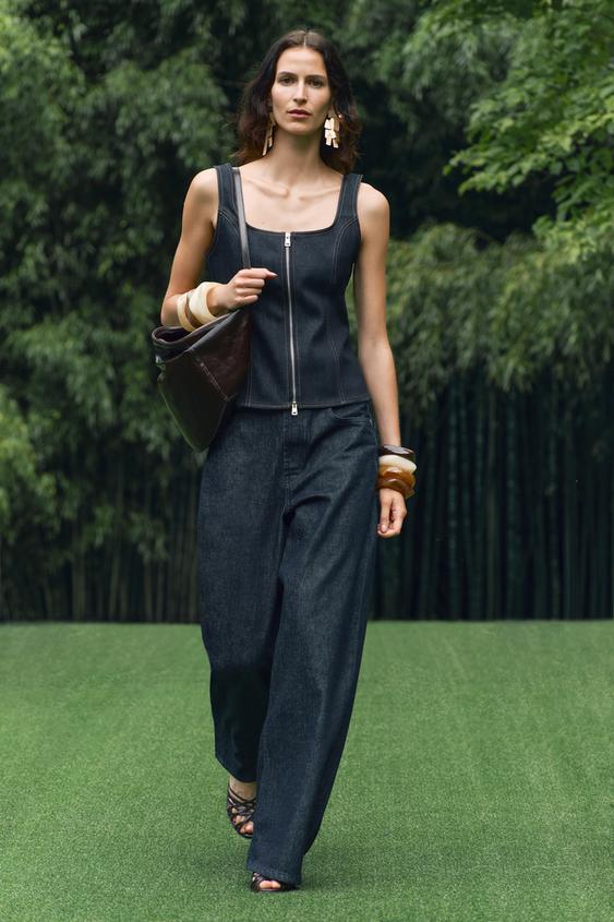 LEATHER SHOULDER BAG Chocolate Brown ZARA