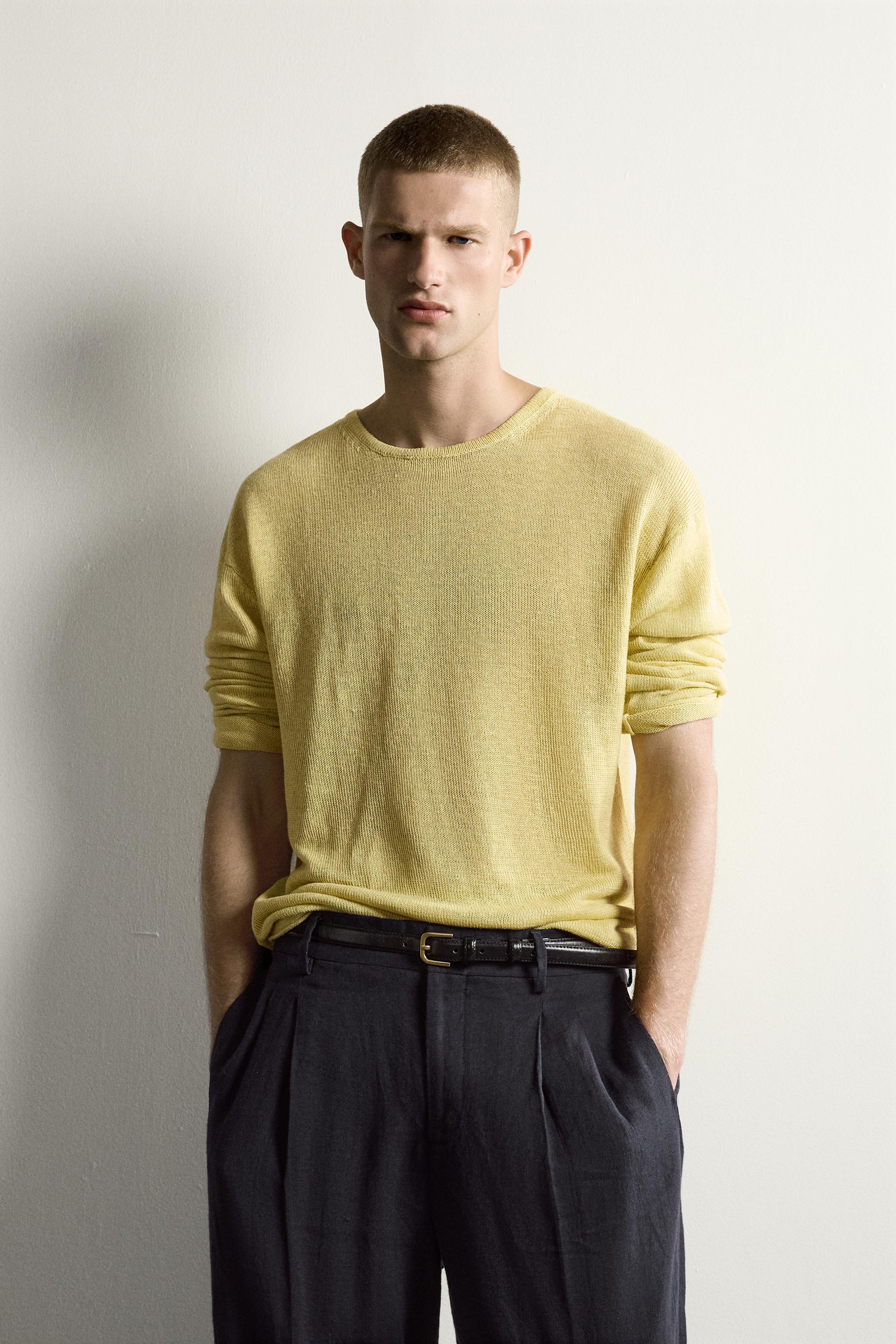 100% HEMP RELAXED FIT JUMPER — Lime green