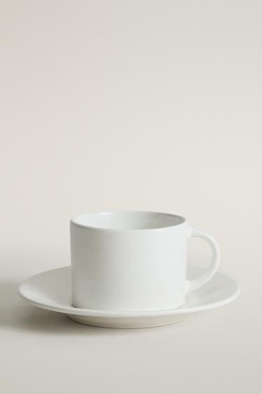 STONEWARE TEACUP — White 1