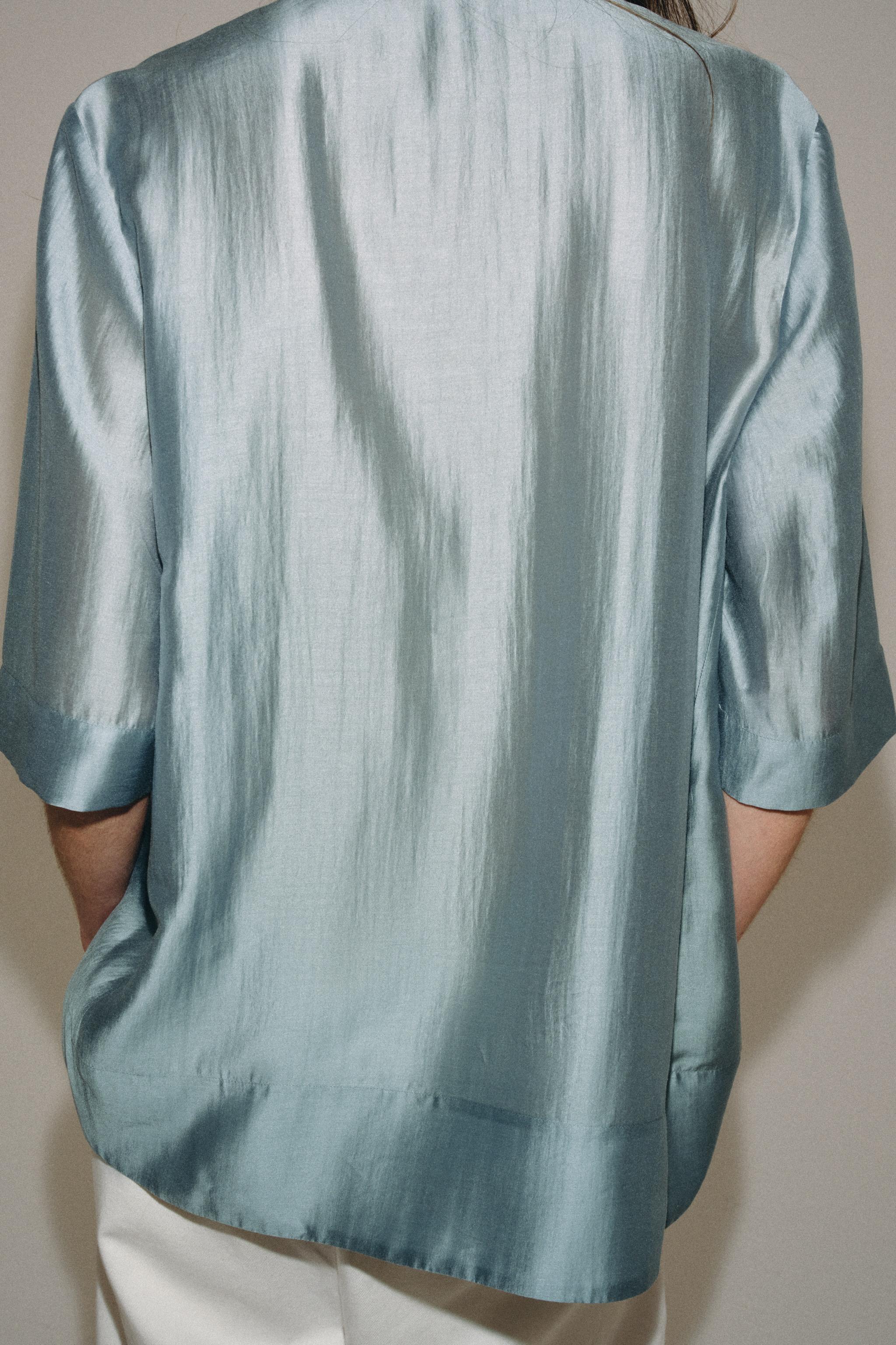 SHORT SLEEVE FLOWY BLOUSE ZW COLLECTION
