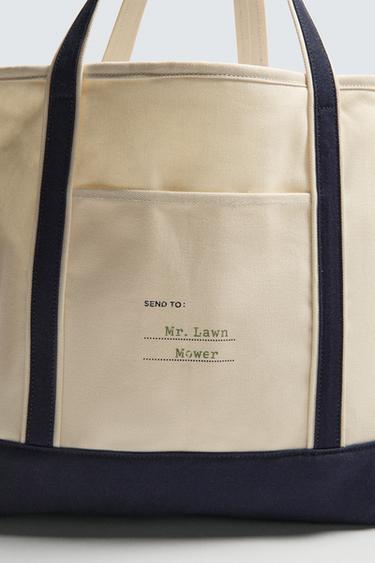 SAC SHOPPER STRUCTURE CONTRASTE - Écru de Zara - Image 6