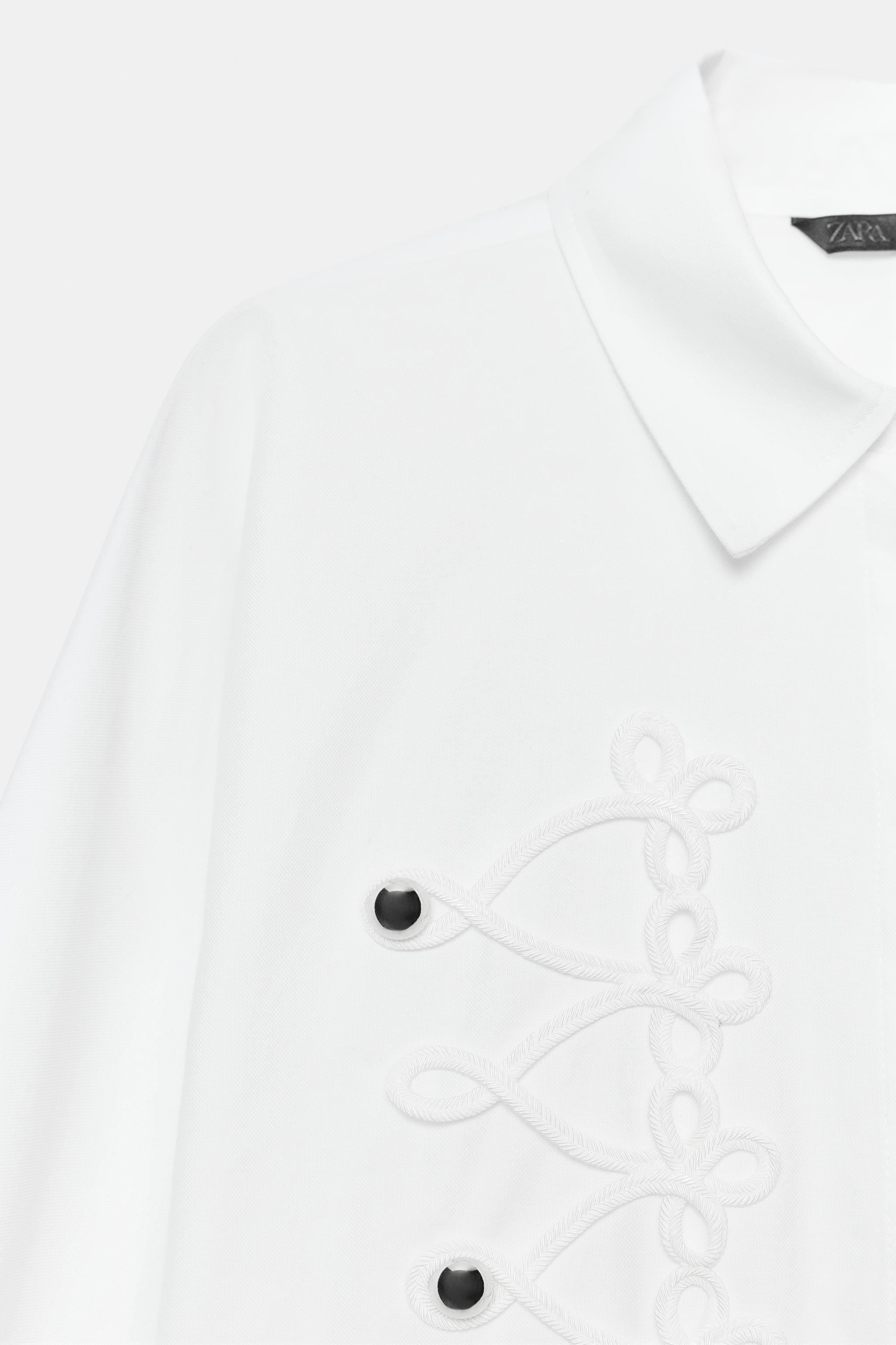 POPLIN SHIRT WITH FIREMAN CLASPS