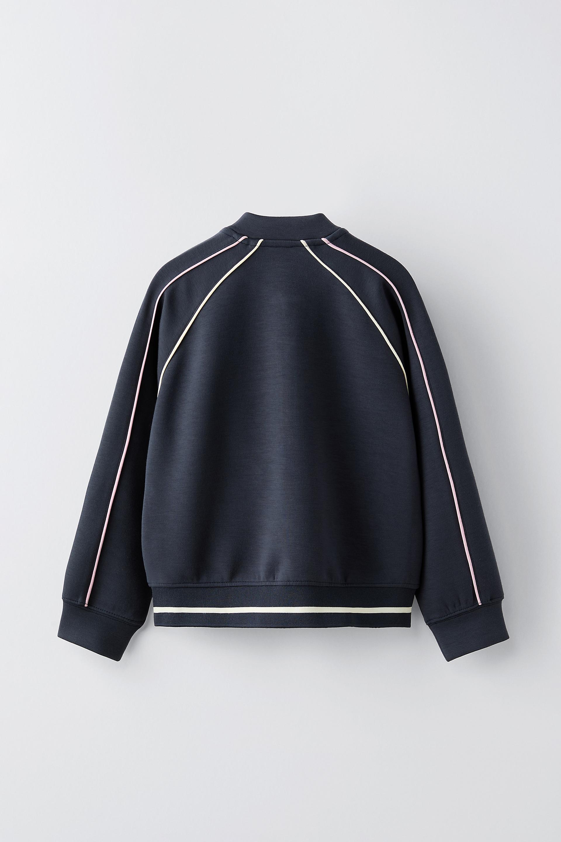 BOMBER JACKET WITH CONTRAST TRIMS - Navy blue | ZARA Singapore