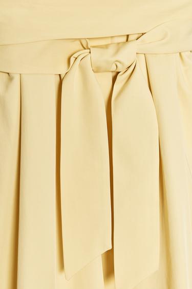 ZW COLLECTION BELTED SHIRT DRESS - Yellow by Zara - Image 6
