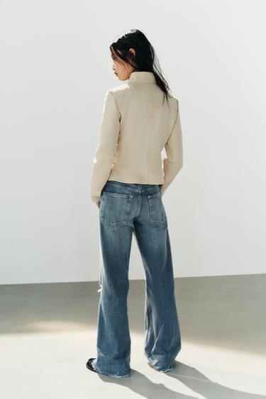 VESTE CROISÉE À BOUTONS - Beige de Zara - Image 4