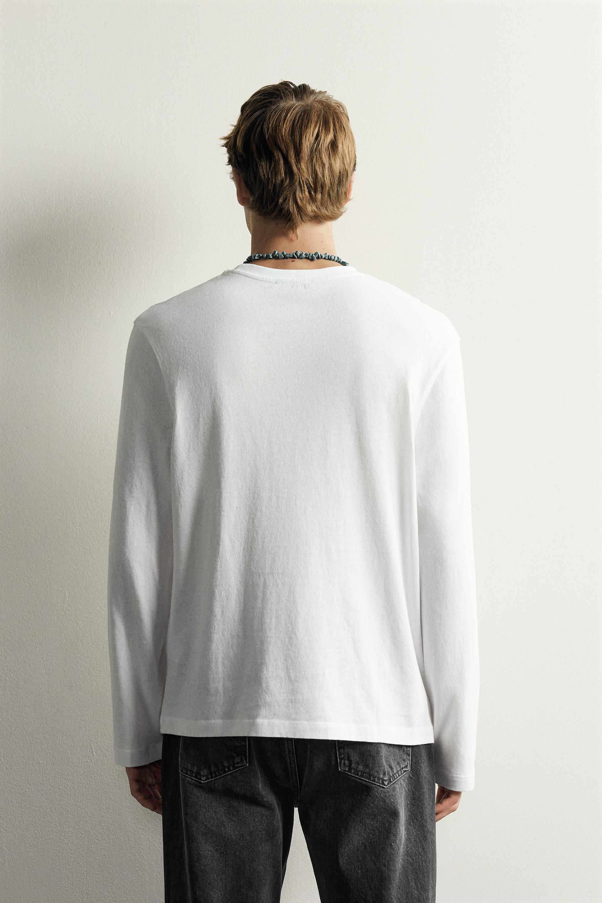 Zara AARON LEVINE X ZARA UZUN KOLLU T-SHIRT görsel 3