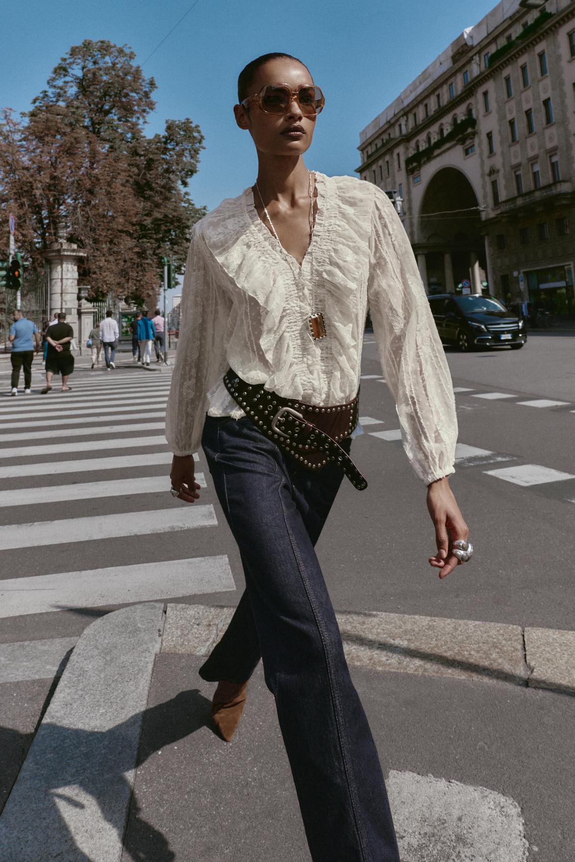 SWISS DOT ROMANTIC SHIRT