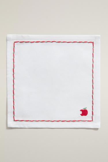 SET OF FRUIT COCKTAIL NAPKINS (SET OF 4) — Yellow 2