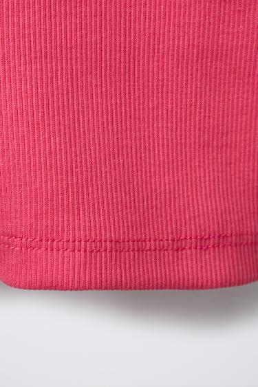 RIBBED CYCLING LEGGINGS - Intense coral by Zara - Image 3