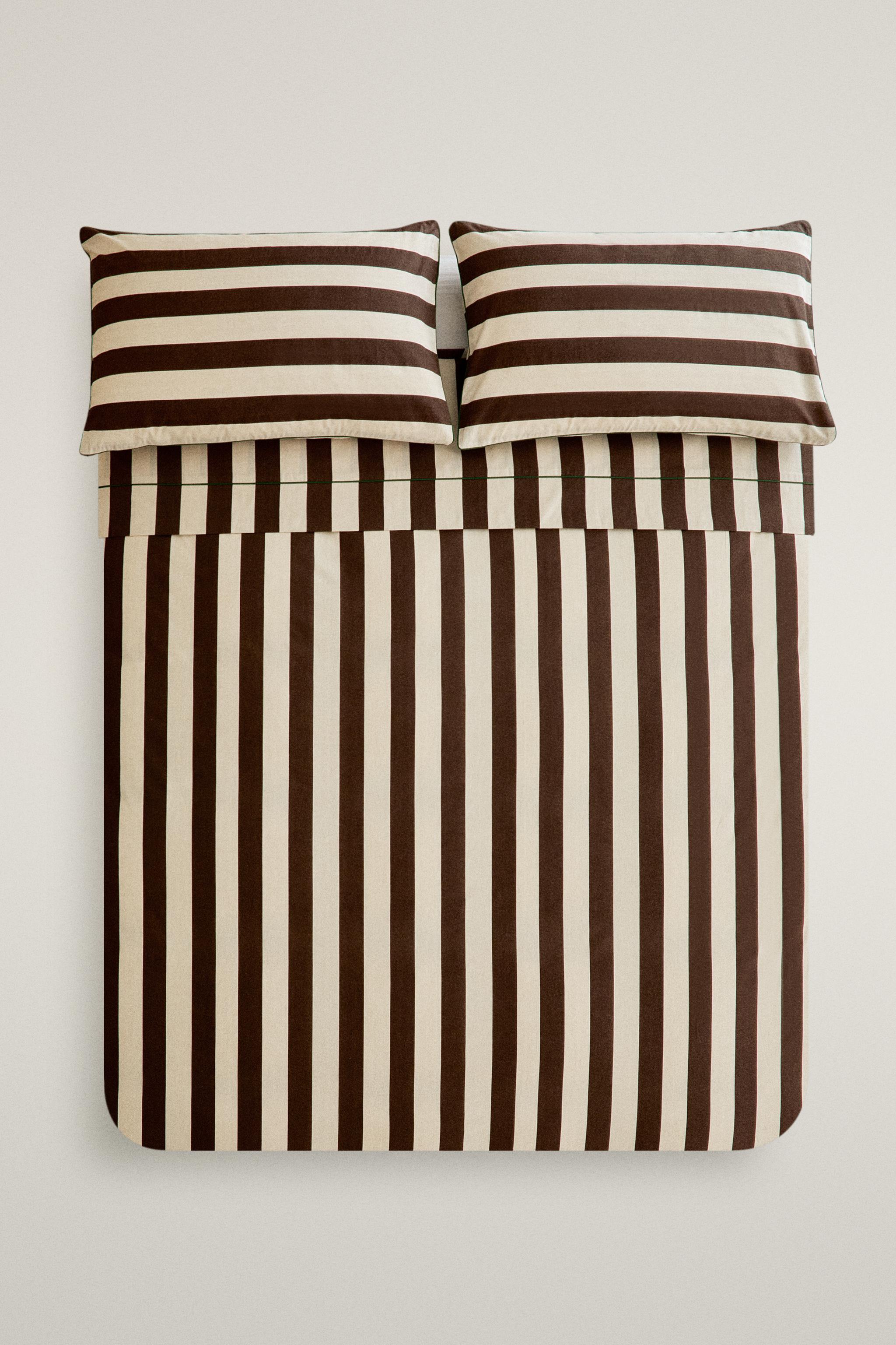 Faded Cotton Striped duvet cover